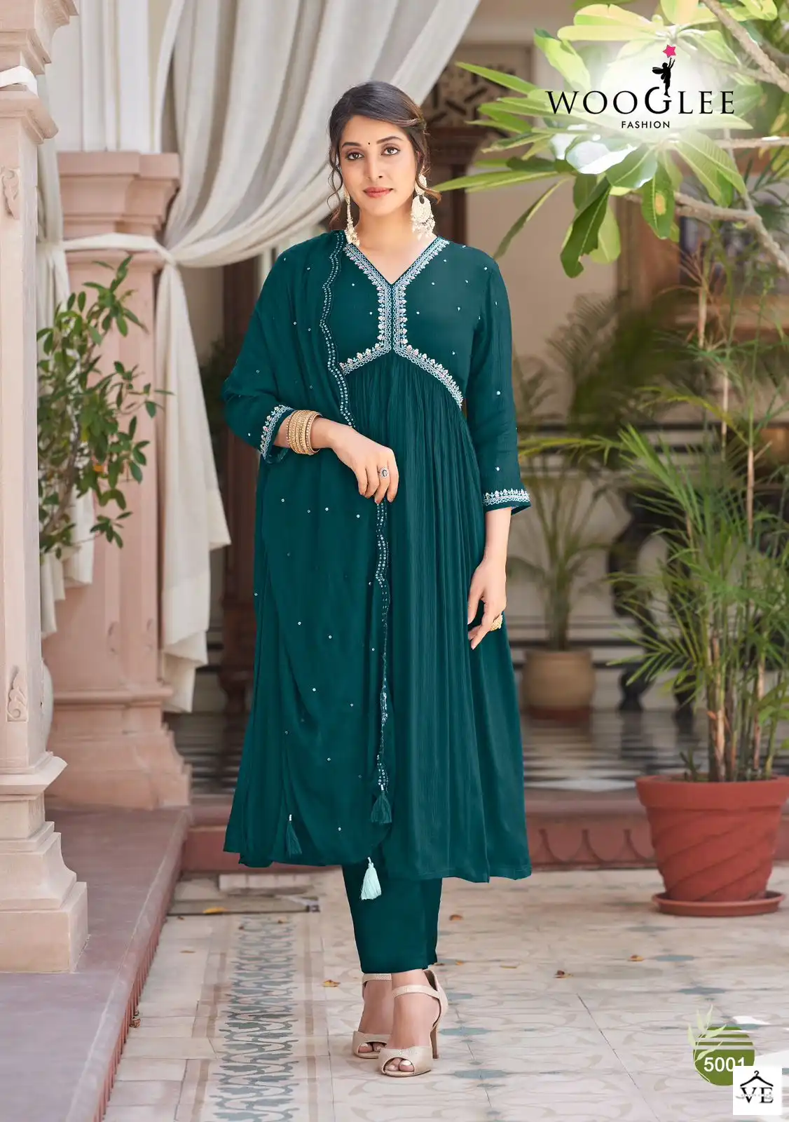 Wooglee Reeva Chinon Wholesale Fancy Embroidery Designer Alia Style Readymade Salwar Suit Catalog — Wholesale Salwar Suits, MPA wholesale from Surat - Gallery Image 3