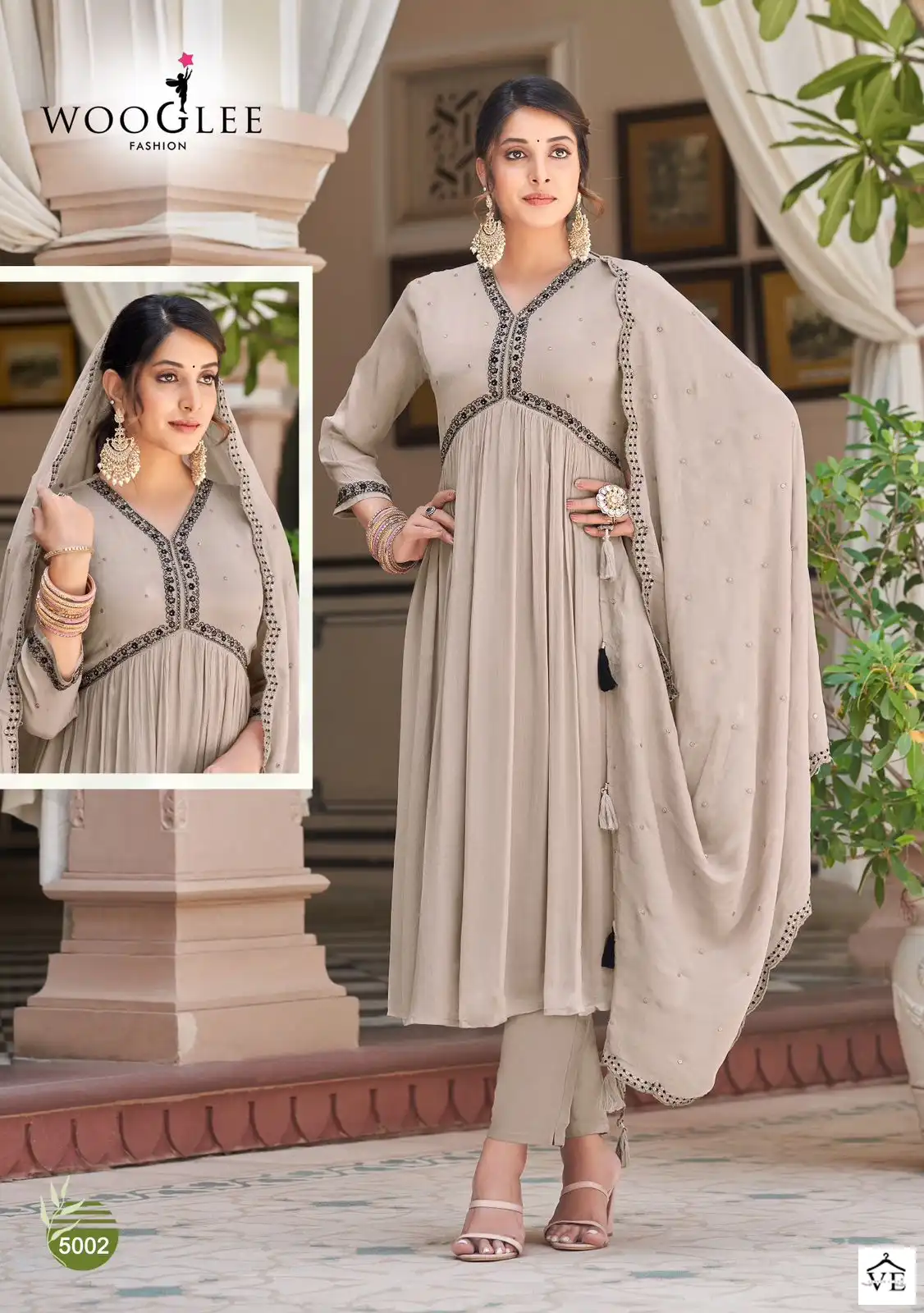 Wooglee Reeva Chinon Wholesale Fancy Embroidery Designer Alia Style Readymade Salwar Suit Catalog — Wholesale Salwar Suits, MPA wholesale from Surat - Gallery Image 4
