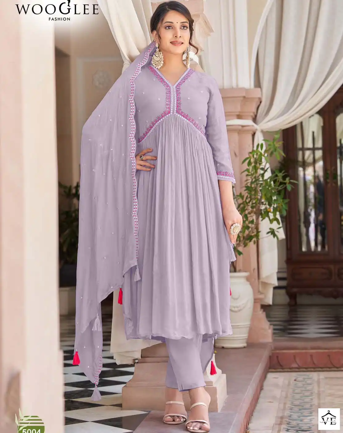 Wooglee Reeva Chinon Wholesale Fancy Embroidery Designer Alia Style Readymade Salwar Suit Catalog — Wholesale Salwar Suits, MPA wholesale from Surat — view 1