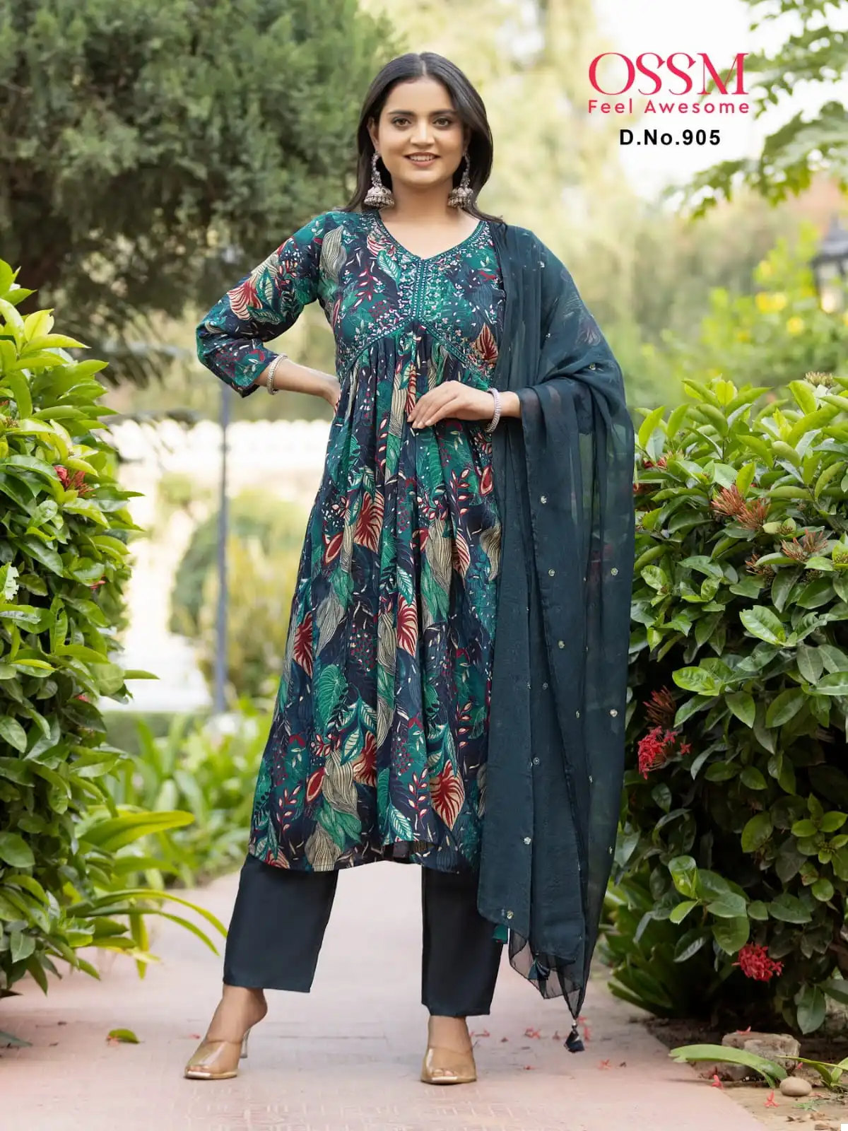 Ossm Resham Vol 09 Premium Chanderi Wholesale Readymade Salwar Suit Catalog — Wholesale Salwar Suits, MPA wholesale from Surat - Gallery Image 5