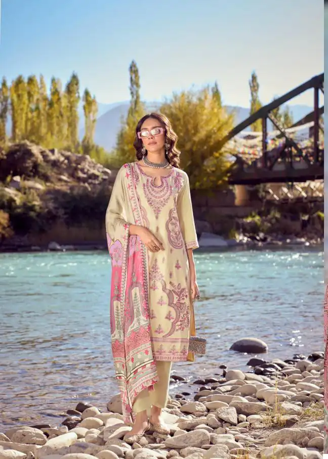 Deepsy Suits Gull Jee Rezam Viscose Pashmina Wholesale Heavy Embroidery Designer Winter Wear Salwar Suit Catalog — Wholesale Salwar Suits, MPA wholesale from Surat — view 4