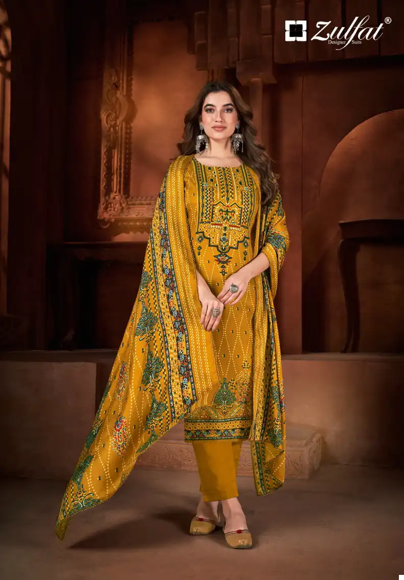 Zulfat Designer Riyana Pashmina Wholesale Fancy Winter Wear Salwar Suit Catalog — Wholesale Salwar Suits, MPA wholesale from Surat — view 4