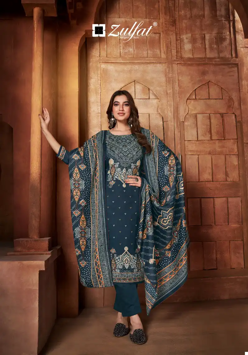 Zulfat Designer Riyana Pashmina Wholesale Fancy Winter Wear Salwar Suit Catalog — Wholesale Salwar Suits, MPA wholesale from Surat — view 5