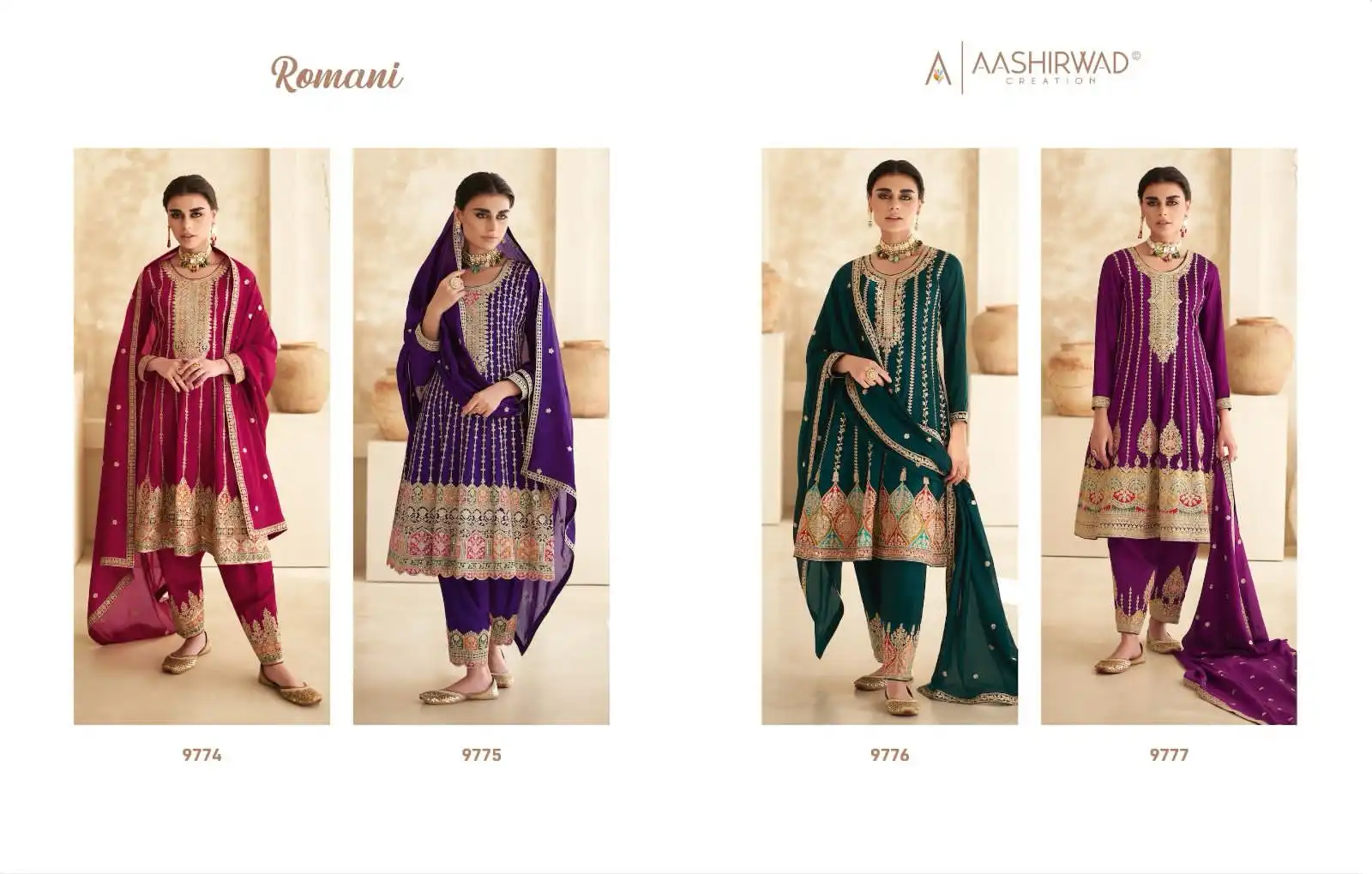 Aashirwad Romani Premium Silk Wholesale Readymade Suits Catalog - Image 5