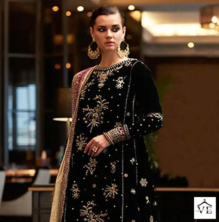 Fepic Rosemeen V 17023 Velvet Wholesale Heavy Embroidered Winter Wear Salwar Suit Catalog — Wholesale Salwar Suits, MPA wholesale from Surat — view 1