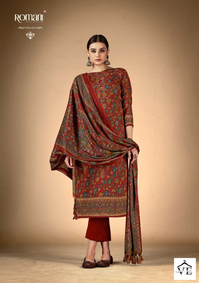 Romani Ruksana Pashmina Wholesale Winter Wear Salwar Suit Catalog — Wholesale Salwar Suits, MPA wholesale from Surat - Gallery Image 9