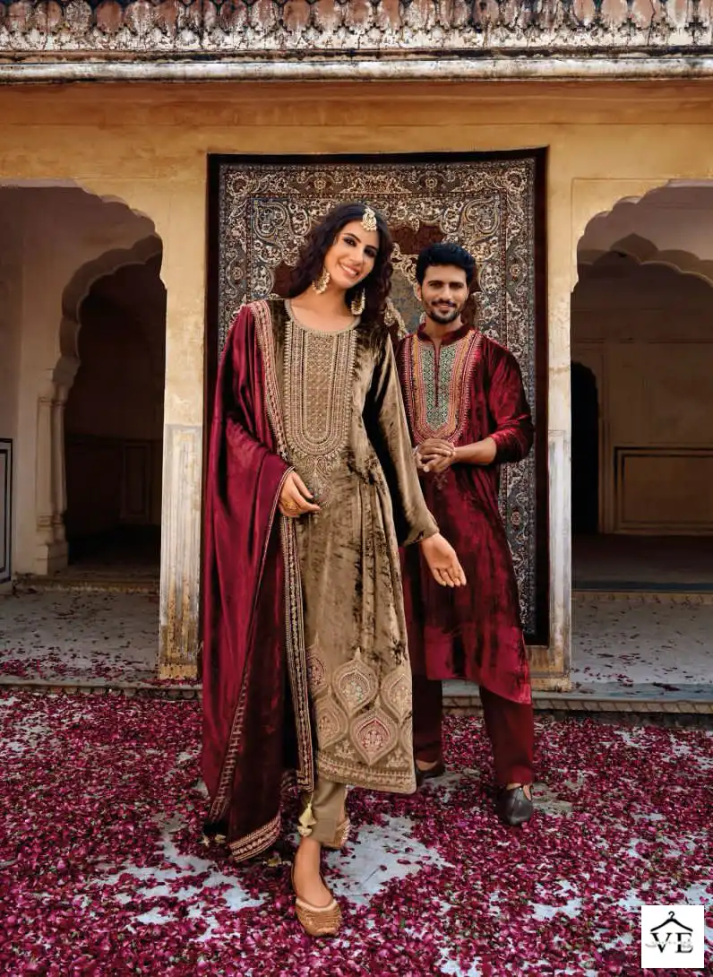 Cinderella Rumaisa Pure Munich Viscose Velvet Wholesale Designer Winter Wear Salwar Suit Catalog — Wholesale Salwar Suits, MPA wholesale from Surat - Gallery Image 5