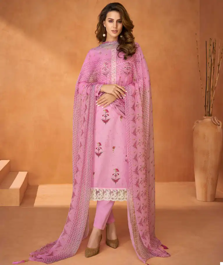 Karachi Rutba Lawn Cotton Wholesale Fancy Embroidery Work Salwar Suit Catalog — Wholesale Salwar Suits, MPA wholesale from Surat — view 1