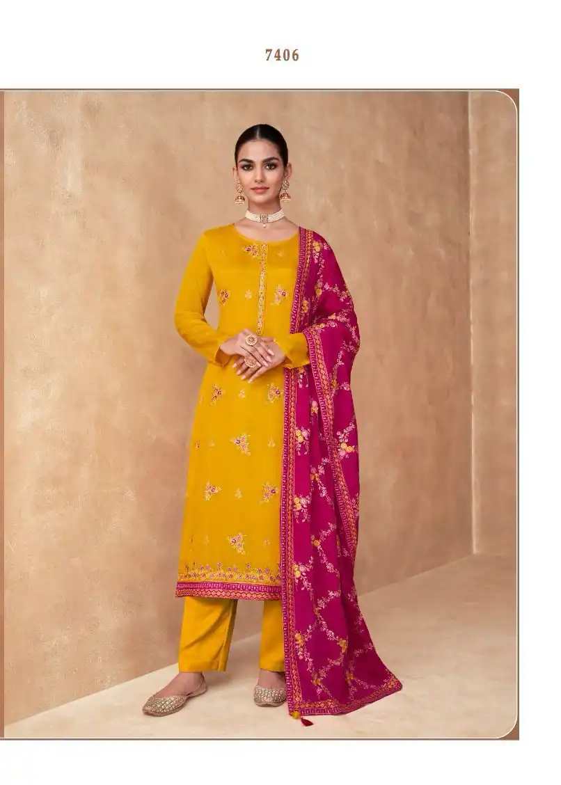 Gulkayra Rutba Real Chinon & Georgette Wholesale Salwar Suit Catalog — Wholesale Salwar Suits, MPA wholesale from Surat - Gallery Image 4