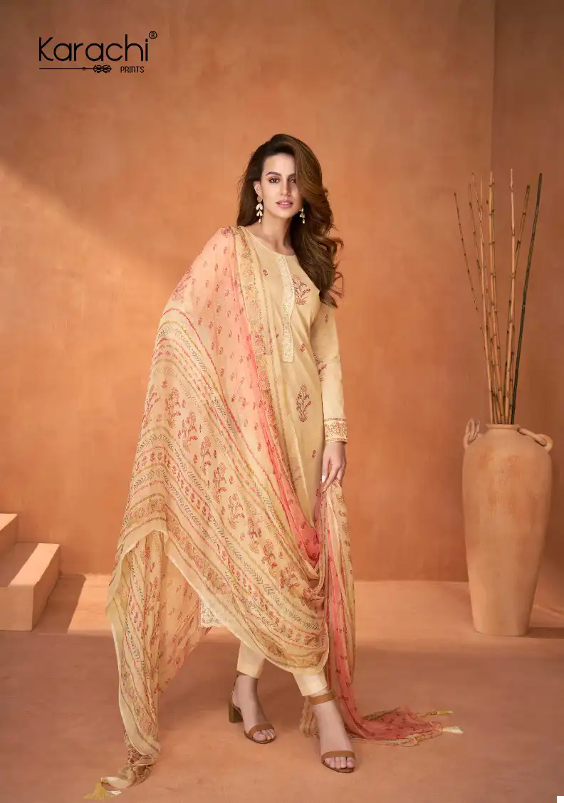 Karachi Rutba Lawn Cotton Wholesale Fancy Embroidery Work Salwar Suit Catalog — Wholesale Salwar Suits, MPA wholesale from Surat - Gallery Image 5