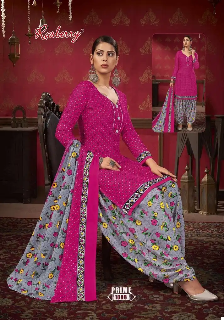 Vardan Ethnic Rasberry Prime Vol 1 Heavy Indo Cotton Wholesale Readymade Salwar Suit Catalog — Wholesale Salwar Suits, MPA wholesale from Surat - Gallery Image 3