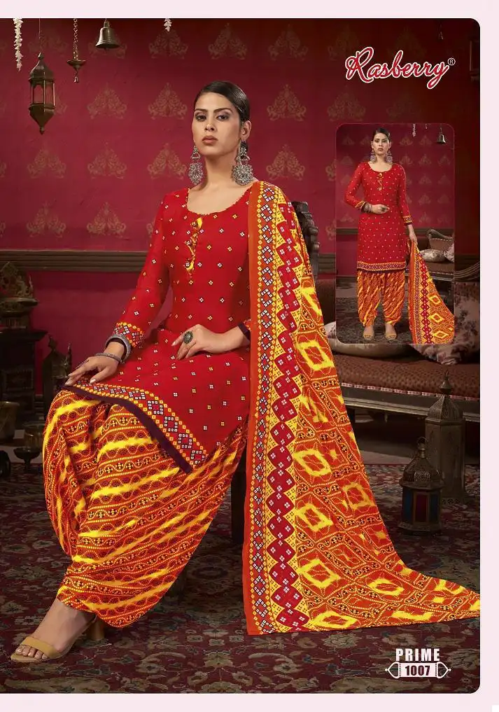 Vardan Ethnic Rasberry Prime Vol 1 Heavy Indo Cotton Wholesale Readymade Salwar Suit Catalog — Wholesale Salwar Suits, MPA wholesale from Surat - Gallery Image 5