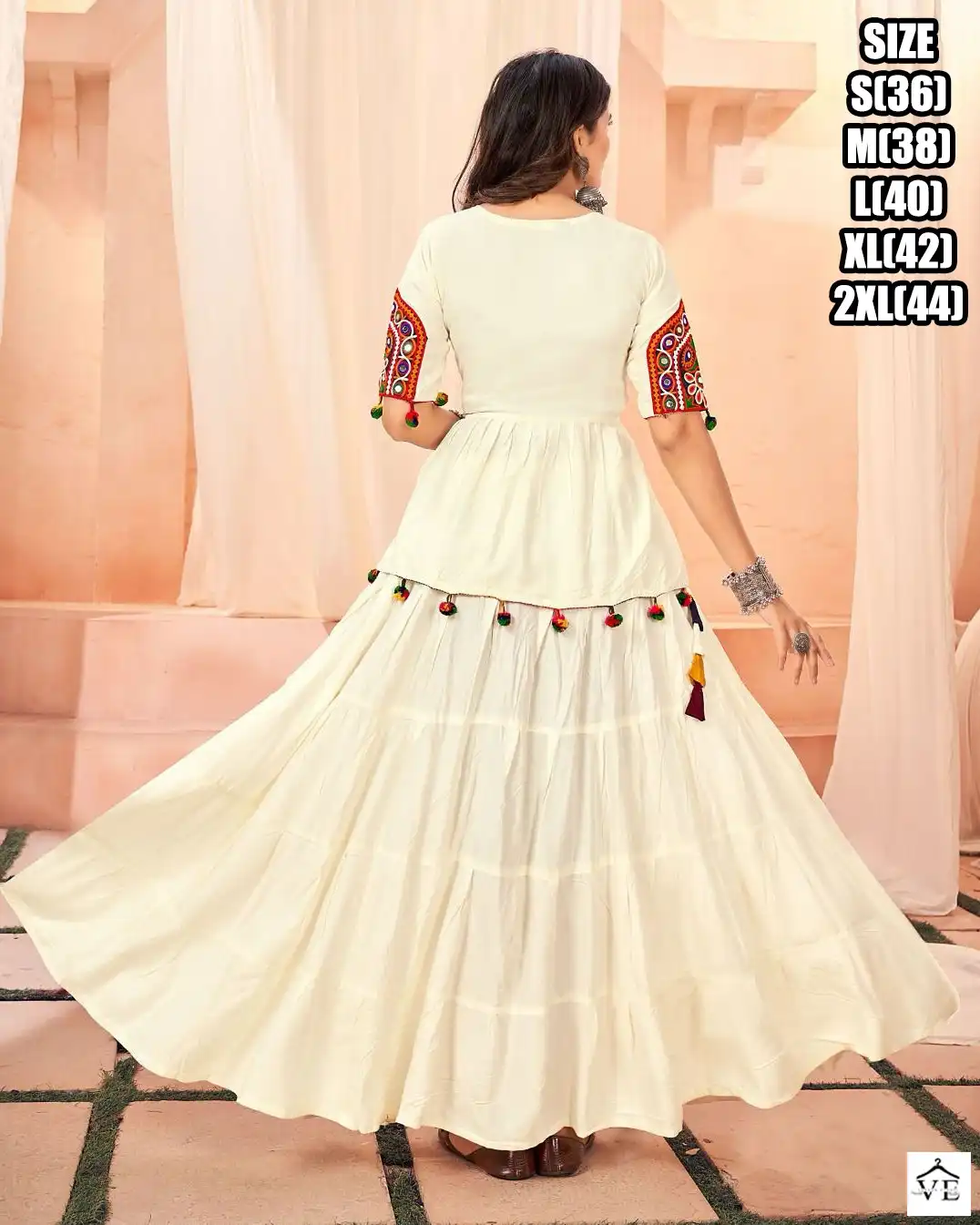 Vardan Ethnic Eady To Wear 2 Piece Heavy Rayon Wholesale Designer Skirt And Top — Wholesale Kurtis, MPA wholesale from Surat - Gallery Image 3