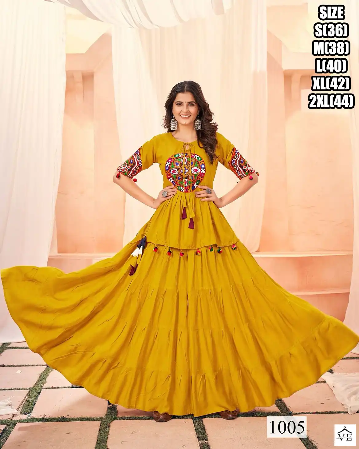 Vardan Ethnic Eady To Wear 2 Piece Heavy Rayon Wholesale Designer Skirt And Top — Wholesale Kurtis, MPA wholesale from Surat - Gallery Image 5