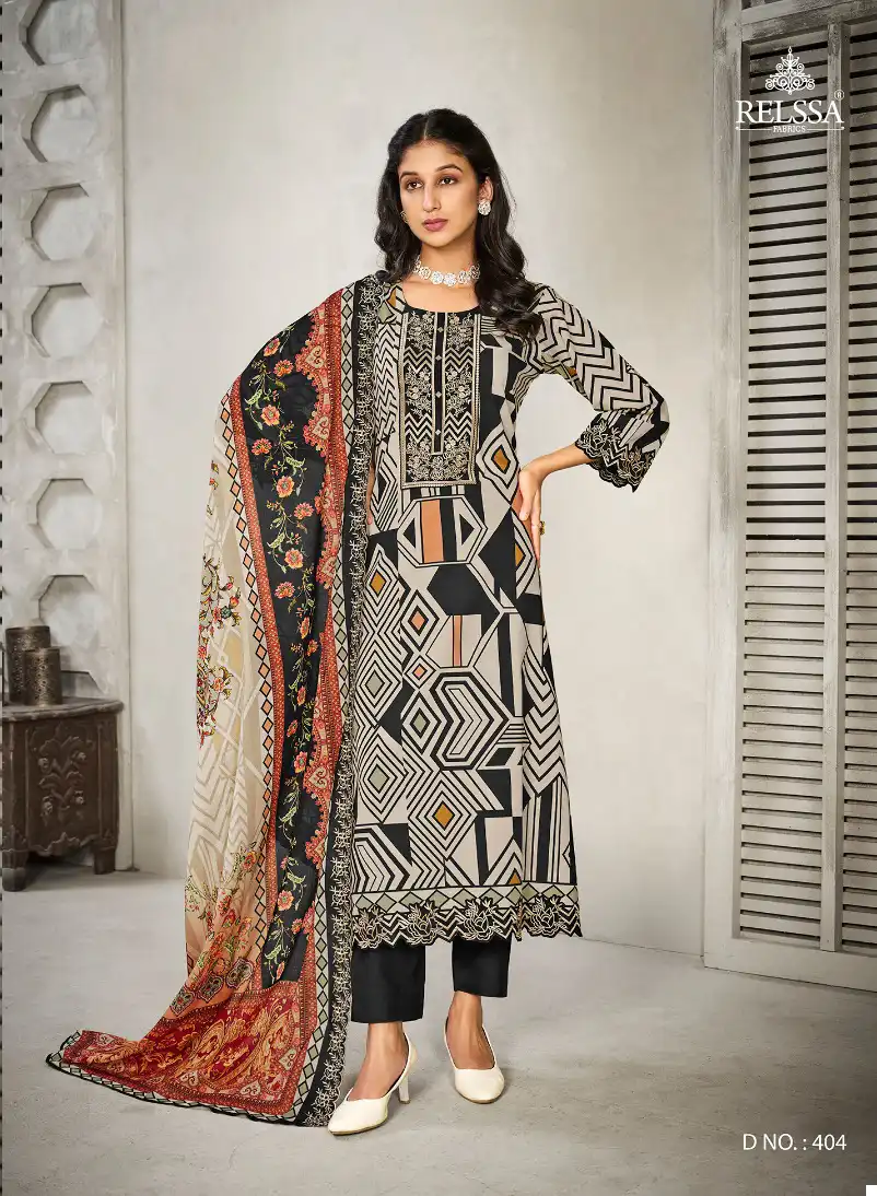 Relssa Eligence Pure Maslin Wholesale Designer Salwar Suit Catalog — Wholesale Salwar Suits, MPA wholesale from Surat — view 3