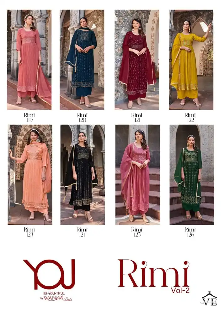 Wanna Rimi Vol 2 Faux Georgette Wholesale Readymade Salwar Suit Catalog — Wholesale Salwar Suits, MPA wholesale from Surat — view 9