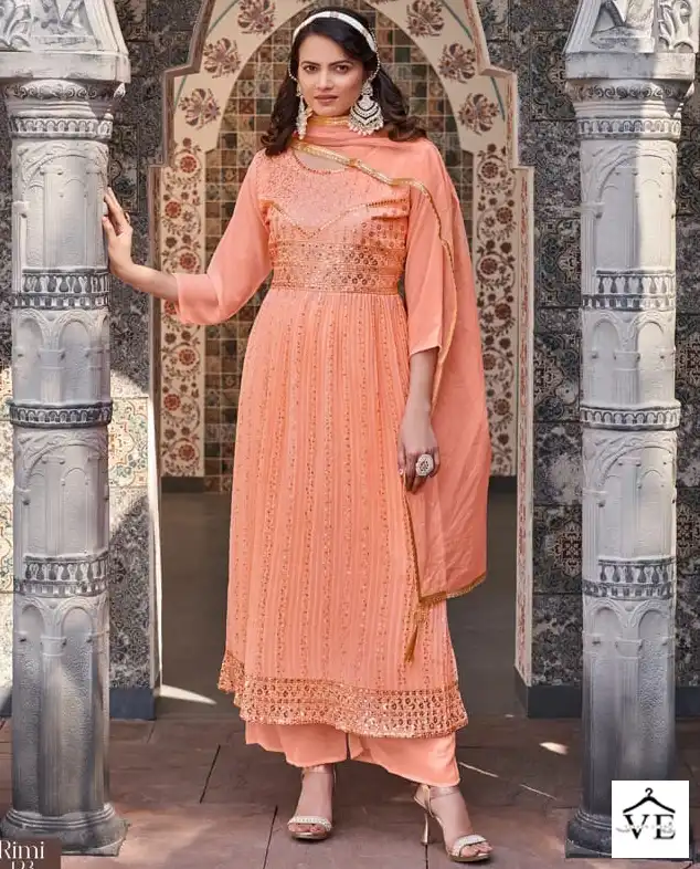 Wanna Rimi Vol 2 Faux Georgette Wholesale Readymade Salwar Suit Catalog — Wholesale Salwar Suits, MPA wholesale from Surat — view 1