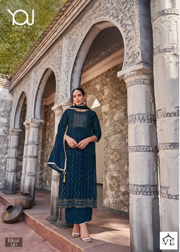 Wanna Rimi Vol 2 Faux Georgette Wholesale Readymade Salwar Suit Catalog — Wholesale Salwar Suits, MPA wholesale from Surat - Gallery Image 8