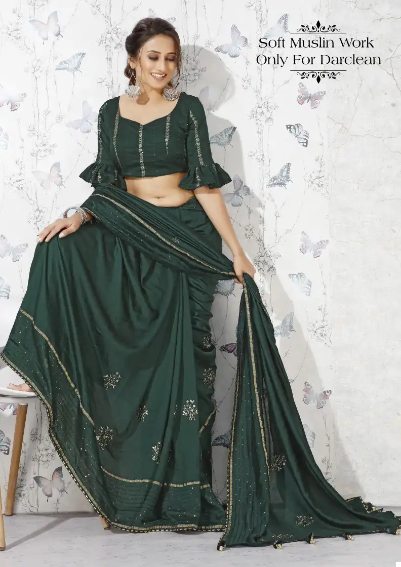 Vardan Ethnic Riwaz 253 Soft Muslin Wholesale Sarees Catalog — Wholesale Sarees, MPA wholesale from Surat — view 5