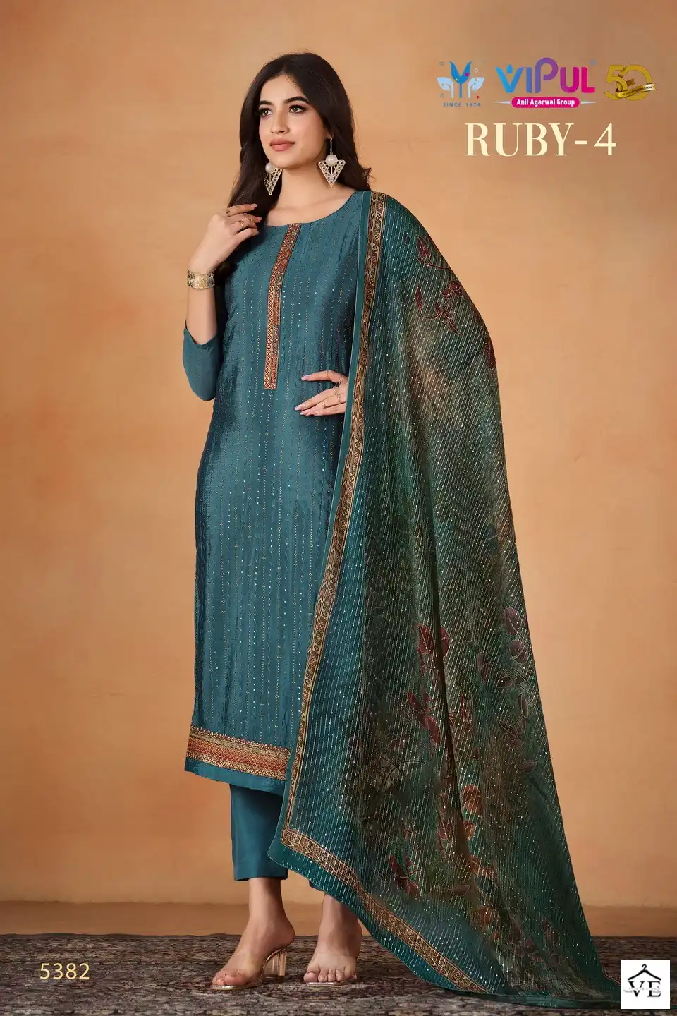 Vipul Ruby Vol 4 Fancy Chinon Wholesale Designer Salwar Suit Catalog — Wholesale Salwar Suits, MPA wholesale from Surat - Gallery Image 5