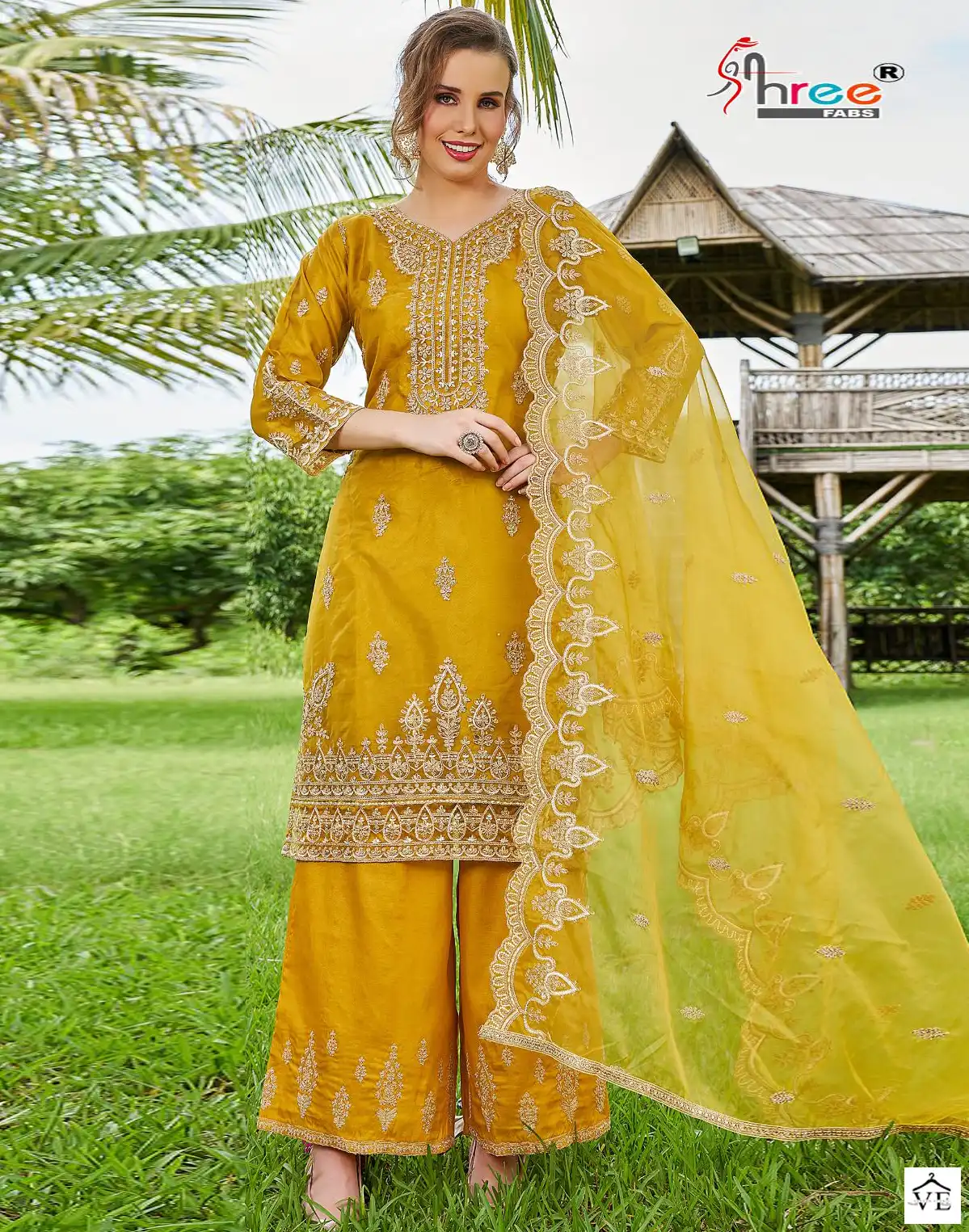 Shree Fab S 901 & 902 Georgette Wholesale Designer Pakistani Salwar Suit — Wholesale Salwar Suits, Shree Fabs wholesale from Surat — view 1