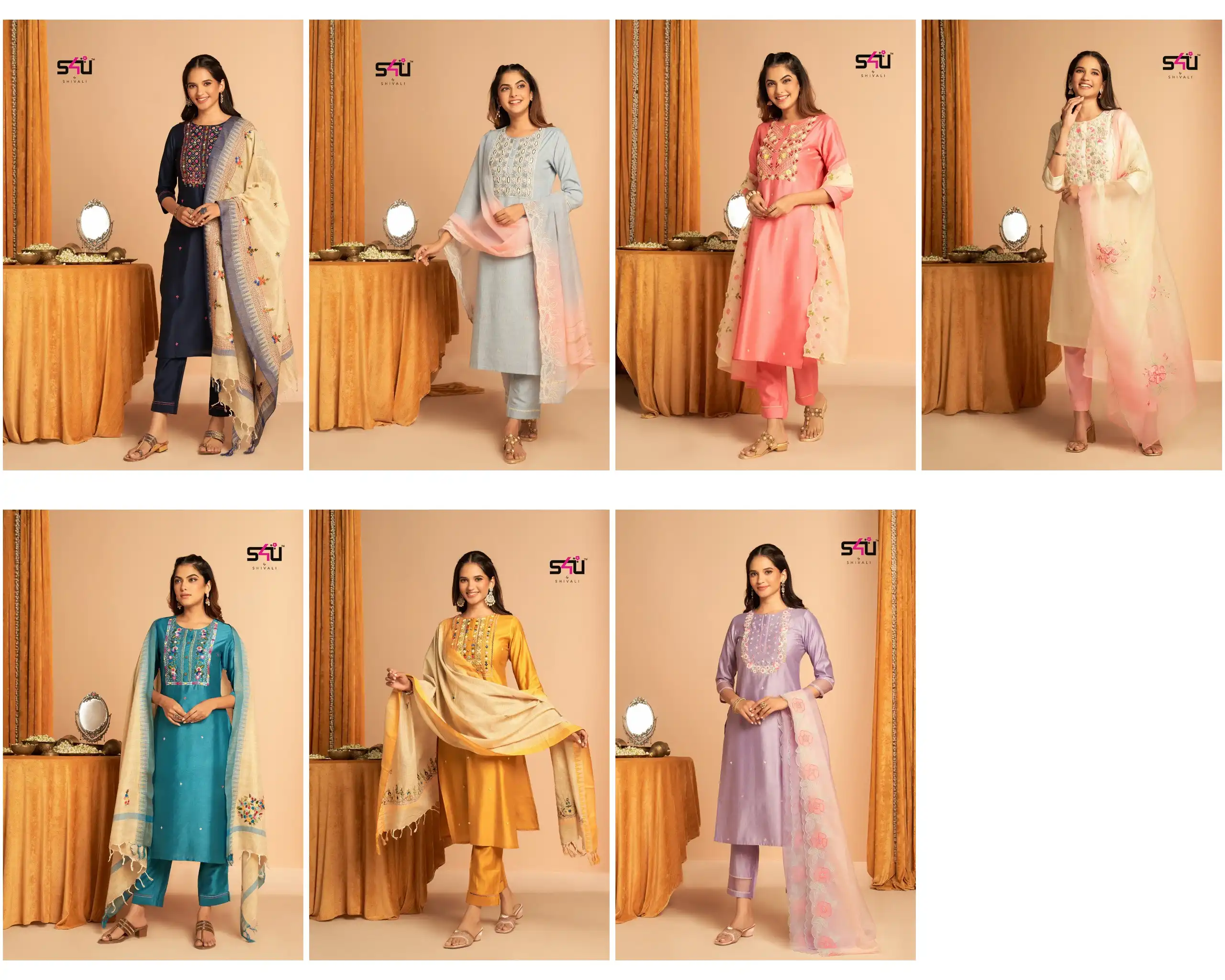 S4U Fashion Silk Wholesale Readymade Wedding Suit Catalog — Wholesale Salwar Suits, MPA wholesale from Surat — view 8