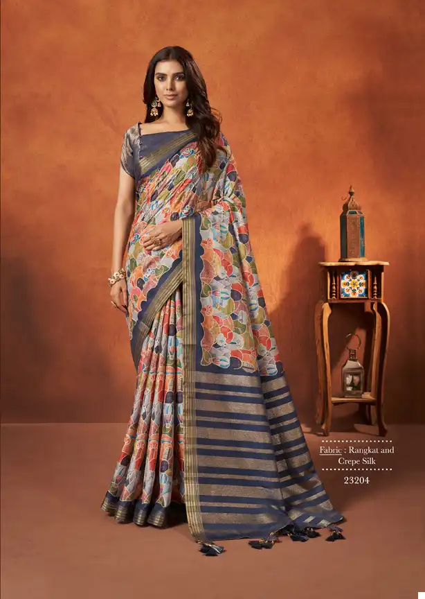 Mahotsav Saachi Real Chinon & Georgette Wholesale Saree Catalog — Wholesale Sarees, MPA wholesale from Surat - Gallery Image 6