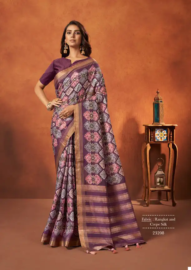 Mahotsav Saachi Real Chinon & Georgette Wholesale Saree Catalog — Wholesale Sarees, MPA wholesale from Surat - Gallery Image 8