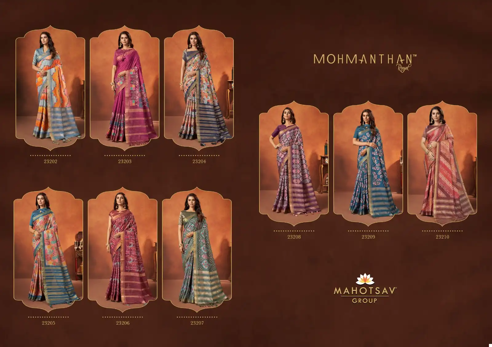 Mahotsav Saachi Real Chinon &amp; Georgette Wholesale Saree Catalog — Wholesale Sarees, MPA wholesale from Surat — view 9