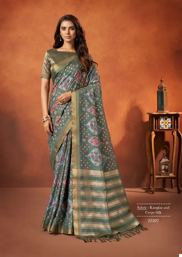 Mahotsav Saachi Real Chinon & Georgette Wholesale Saree Catalog — Wholesale Sarees, MPA wholesale from Surat - Gallery Image 2