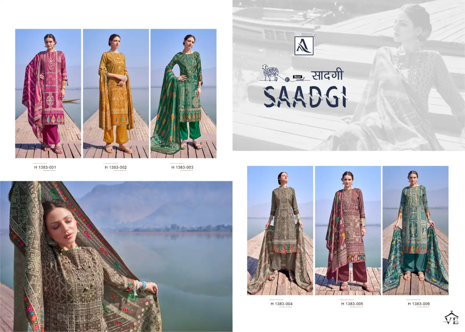 Alok Suits Saadgi Pashmina Wholesale Fancy Embroidery Works Winter Wear Salwar Suit Catalog — Wholesale Salwar Suits, Alok Suit wholesale from Surat — view 7