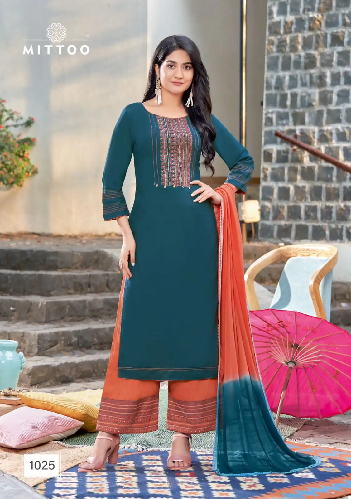 Mittoo Saara Vol 3 Heavy Rayon Wholesale Readymade Suits Catalog — Wholesale Salwar Suits, Mittoo wholesale from Surat - Gallery Image 5