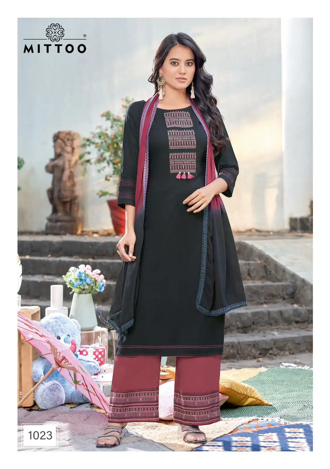 Mittoo Saara Vol 3 Heavy Rayon Wholesale Readymade Suits Catalog — Wholesale Salwar Suits, Mittoo wholesale from Surat - Gallery Image 2