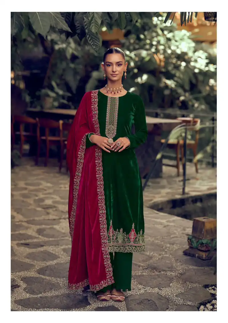 Mumtaz Arts Safaa Velvet Wholesale Heavy Embroidery Designer Winter Wear Salwar Suit Catalog — Wholesale Salwar Suits, MPA wholesale from Surat - Gallery Image 2