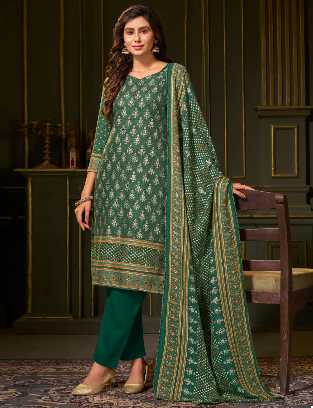 Bipson Safari 2341 Pure Woollen Safari Pashmina Wholesale Winter Wear Salwar Suit Catalog — Wholesale Sarees, MPA wholesale from Surat — view 1