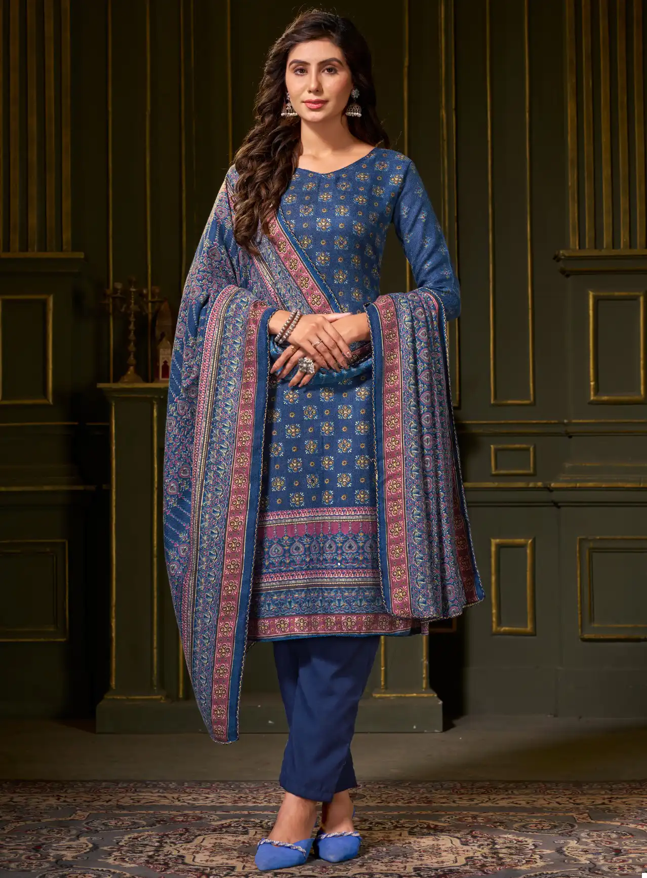 Bipson Safari 2342 Pure Woollen Safari Pashmina Wholesale Winter Wear Salwar Suit Catalog — Wholesale Salwar Suits, MPA wholesale from Surat — view 1
