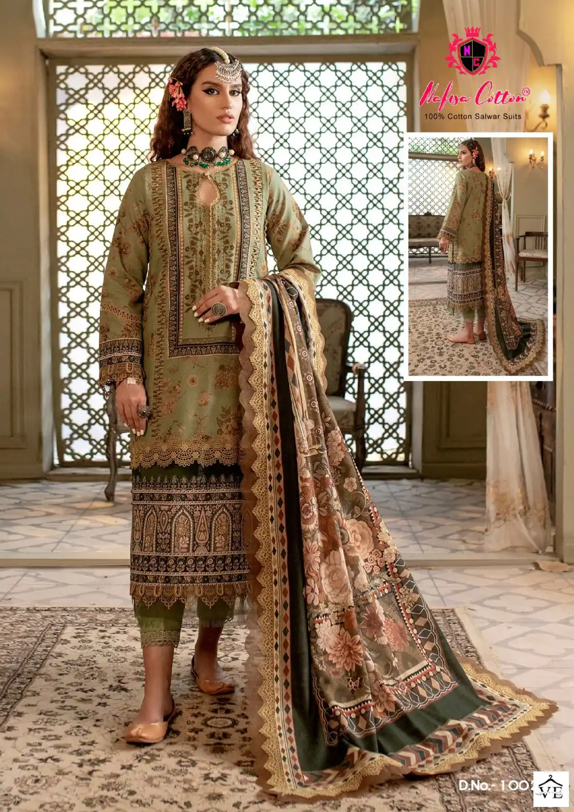 Nafisa Safina Cotton Wholesale Pakistani Salwar Suit Catalog — Wholesale Salwar Suits, MPA wholesale from Surat — view 3