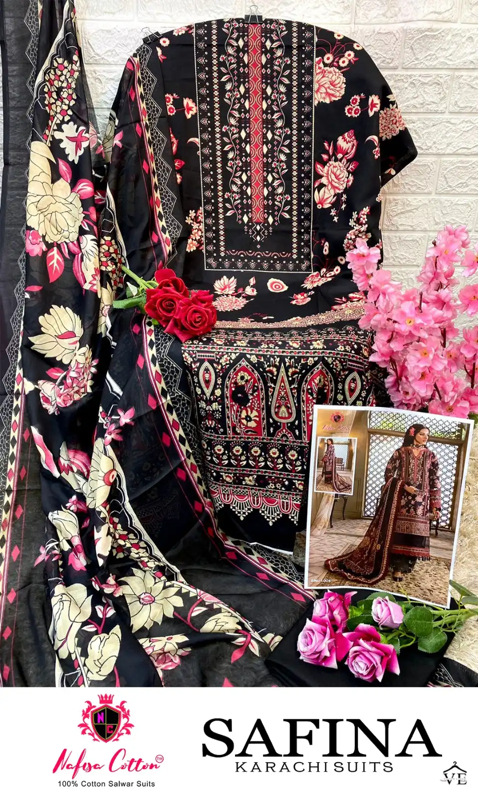 Nafisa Safina Cotton Wholesale Pakistani Salwar Suit Catalog — Wholesale Salwar Suits, MPA wholesale from Surat — view 8