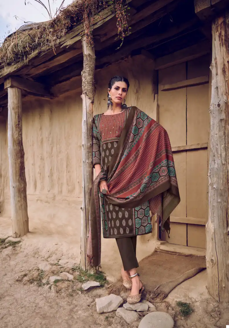 Belliza Saiba Woolen Pashmina Wholesale Winter Wear Salwar Suit Catalog - 8 Pcs Set — Wholesale Salwar Suits, Belliza Designer wholesale from Surat - Gallery Image 8