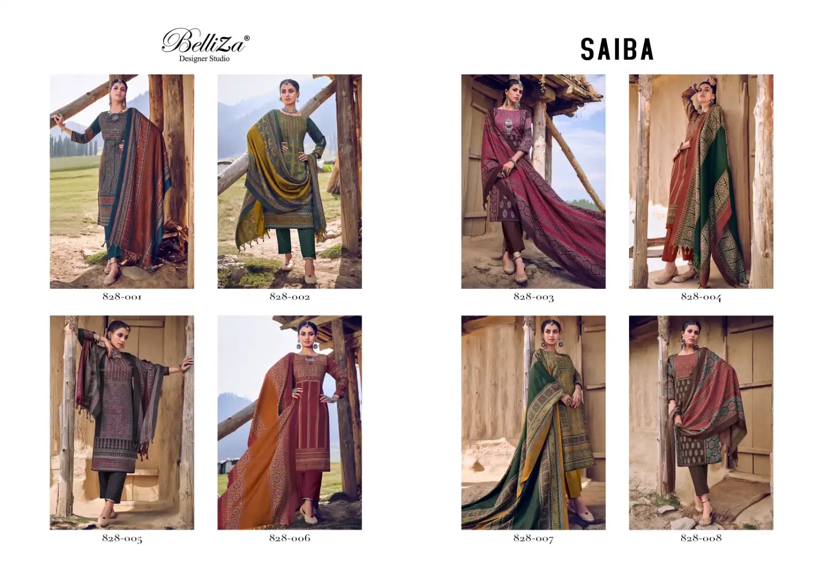 Belliza Saiba Woolen Pashmina Wholesale Winter Wear Salwar Suit Catalog - 8 Pcs Set — Wholesale Salwar Suits, Belliza Designer wholesale from Surat — view 9