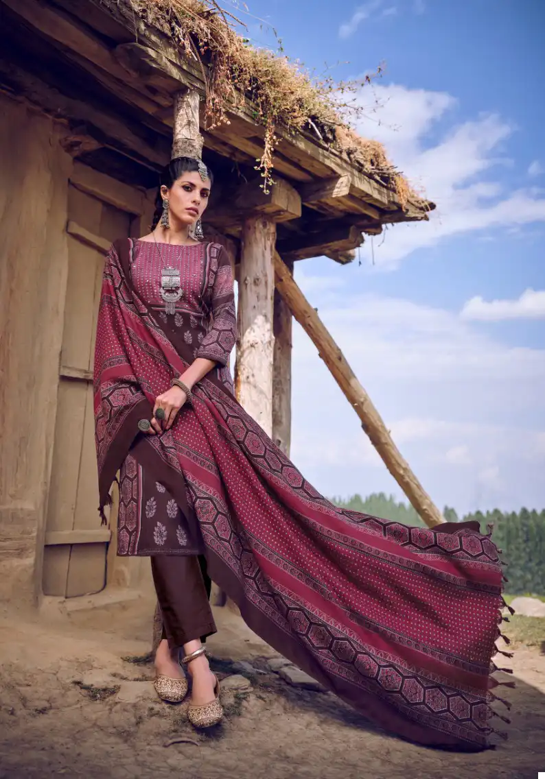 Belliza Saiba Woolen Pashmina Wholesale Winter Wear Salwar Suit Catalog - 8 Pcs Set — Wholesale Salwar Suits, Belliza Designer wholesale from Surat - Gallery Image 2