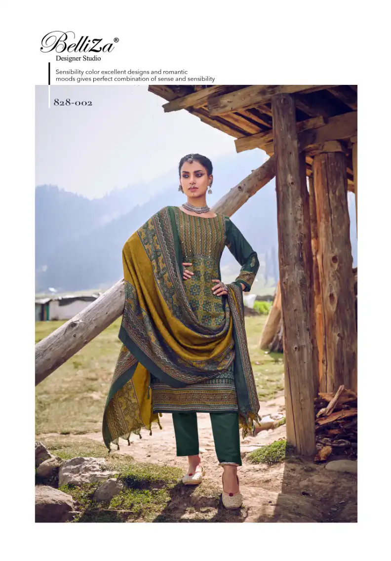 Belliza Saiba Woolen Pashmina Wholesale Winter Wear Salwar Suit Catalog - 8 Pcs Set — Wholesale Salwar Suits, Belliza Designer wholesale from Surat - Gallery Image 3