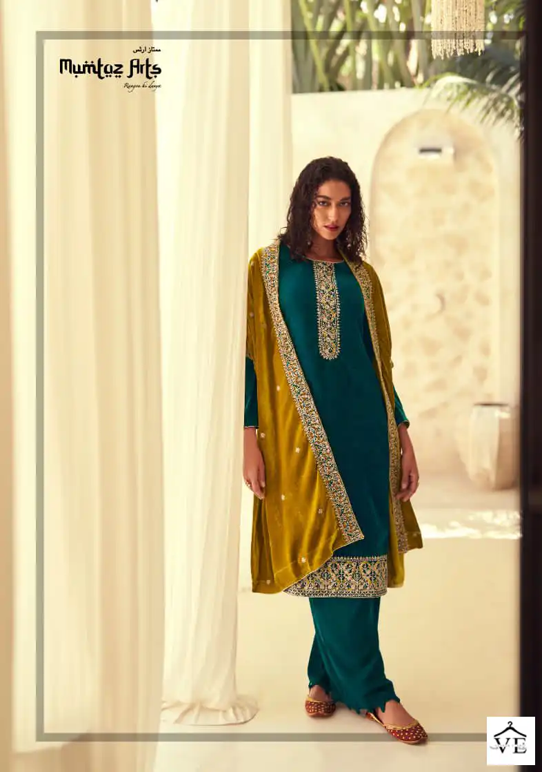 Mumtaz Arts Saira Velvet Wholesale Designer Winter Wear Salwar Suit Catalog — Wholesale Salwar Suits, MPA wholesale from Surat - Gallery Image 2