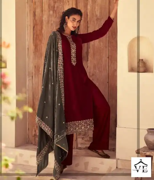 Mumtaz Arts Saira Velvet Wholesale Designer Winter Wear Salwar Suit Catalog — Wholesale Salwar Suits, MPA wholesale from Surat - Gallery Image 4