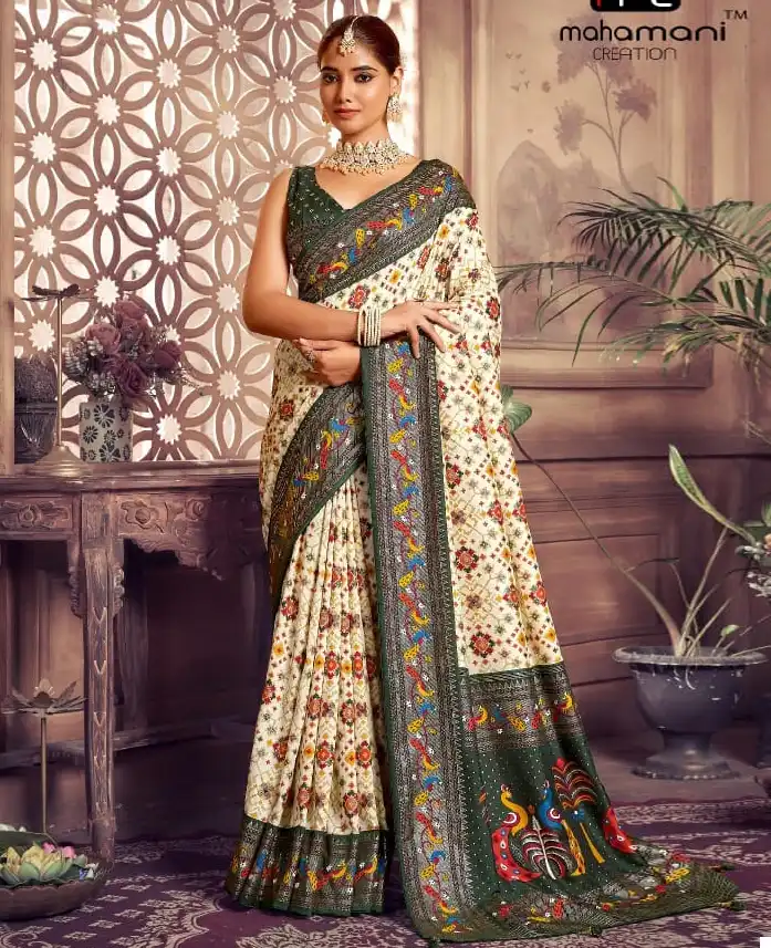 Mahamani Sairaa Heavy Tusser Dola Silk Wholesale Saree Catalog — Wholesale Sarees, MPA wholesale from Surat — view 1