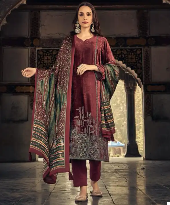 Aiqa Sajda Pure Velvet Wholesale Designer Winter Wear Salwar Suit Catalog — Wholesale Salwar Suits, MPA wholesale from Surat — view 1