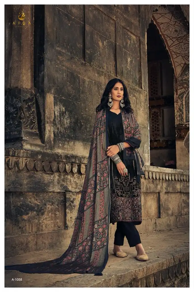 Aiqa Sajda Pure Velvet Wholesale Designer Winter Wear Salwar Suit Catalog — Wholesale Salwar Suits, MPA wholesale from Surat - Gallery Image 4