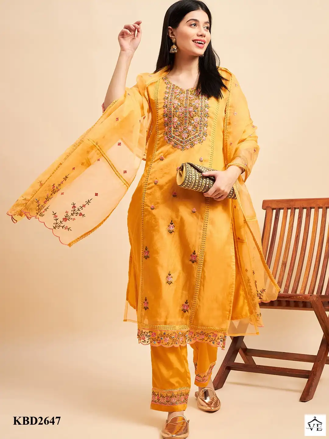 Vardan Ethnic Salimar Vol 12 Organza Wholesale Designer Readymade Salwar Suit — Wholesale Salwar Suits, MPA wholesale from Surat - Gallery Image 2