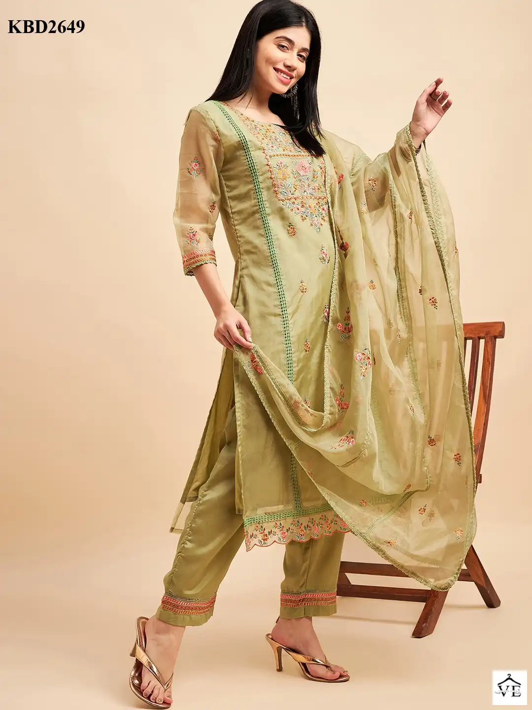 Vardan Ethnic Salimar Vol 12 Organza Wholesale Designer Readymade Salwar Suit — Wholesale Salwar Suits, MPA wholesale from Surat — view 1