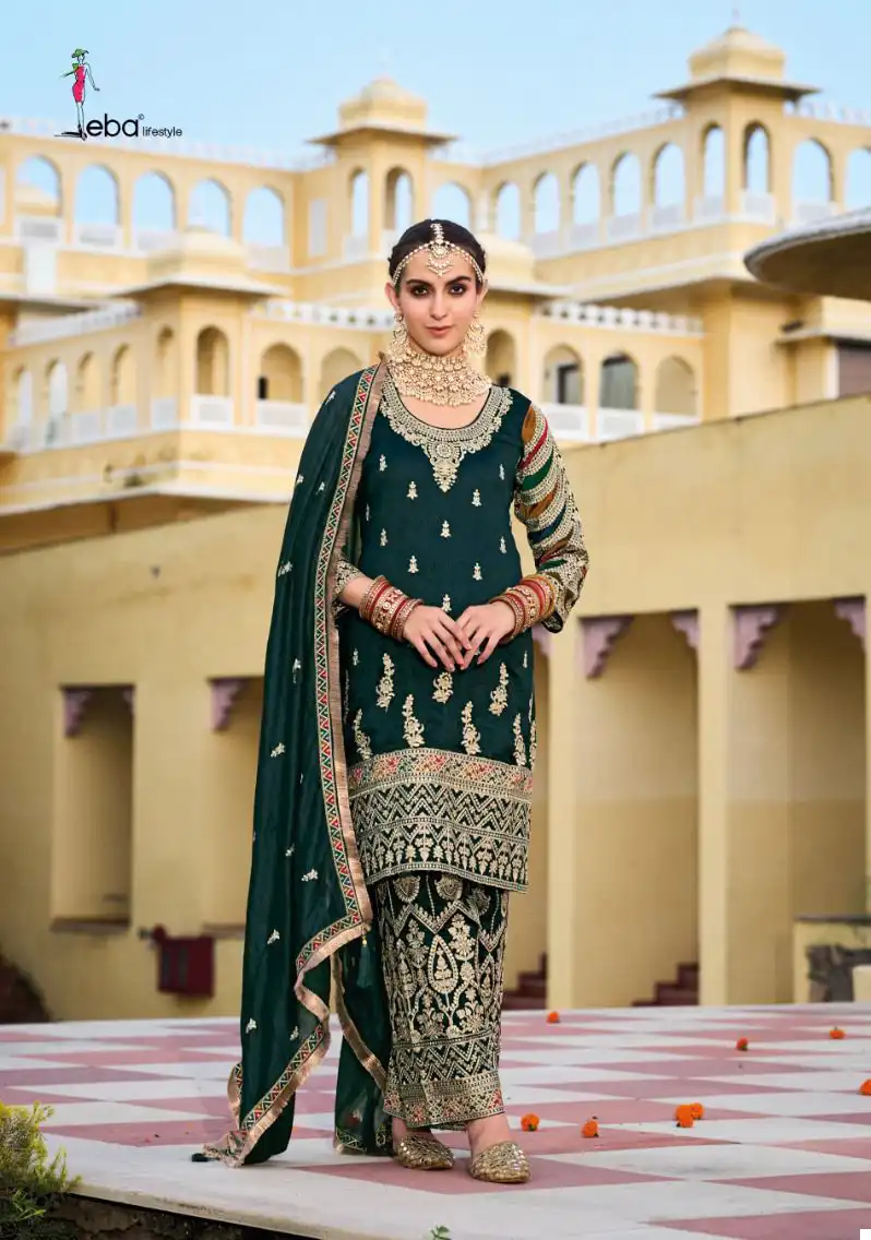 Eba Lifestyle Sangini Premium Silk Wholesale Readymade Designer Suits Catalog — Wholesale Salwar Suits, Eba Lifestyle wholesale from Surat - Gallery Image 2